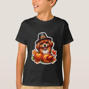 Erntedankfest Russischer Toy Hund Besitzer Mama Pa T-Shirt