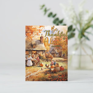 Erntedankfest - Seid immer dankbar Postkarte