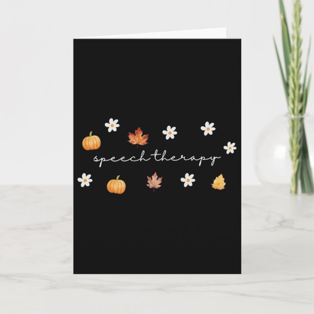 Erntedankfest Sprachtherapie Herbst Sprachsprache  Karte (Vorderseite)