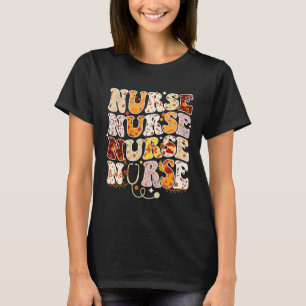 Erntedankfest Stethoskop Herbst Krankenschwester L T-Shirt