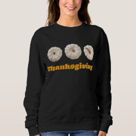 Erntedankfest-Sweatshirt mit weißen Kürbissen Sweatshirt