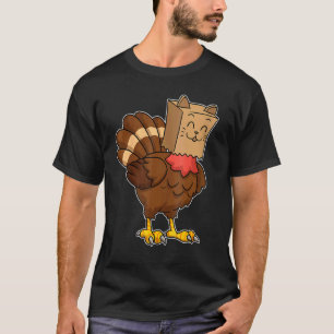 Erntedankfest Truthahn Falsche Katze Miauen  Katze T-Shirt