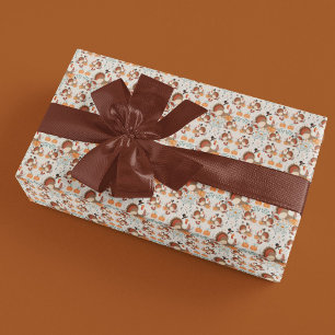 Erntedankfest Truthahn Herbstmuster Geschenkpapier
