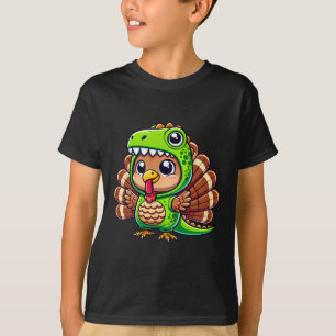 Erntedankfest Truthahn im T-Rex-Kostüm Lustiger Di T-Shirt