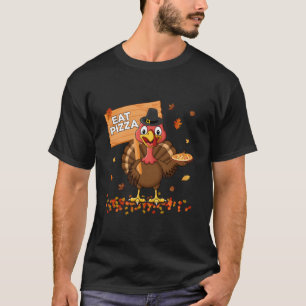 Erntedankfest Truthahn isst Pizza T-Shirt