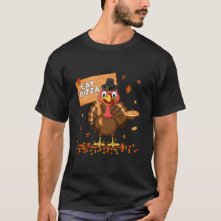 Erntedankfest Truthahn isst Pizza T-Shirt