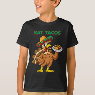 Erntedankfest Truthahn isst Tacos Mexikanischer So T-Shirt