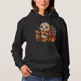 Erntedankfest Truthahn Kürbis Herbstlaub Hoodie