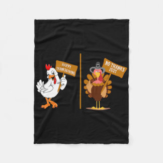 Erntedankfest Truthahn Nein Danke Grumpy Halloween Fleecedecke