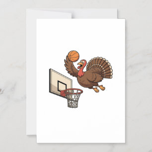 Erntedankfest Truthahn Tauch Basketball Lustig Magneteinladung