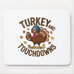 Erntedankfest Truthahn und Touchdowns Footballspie Mousepad