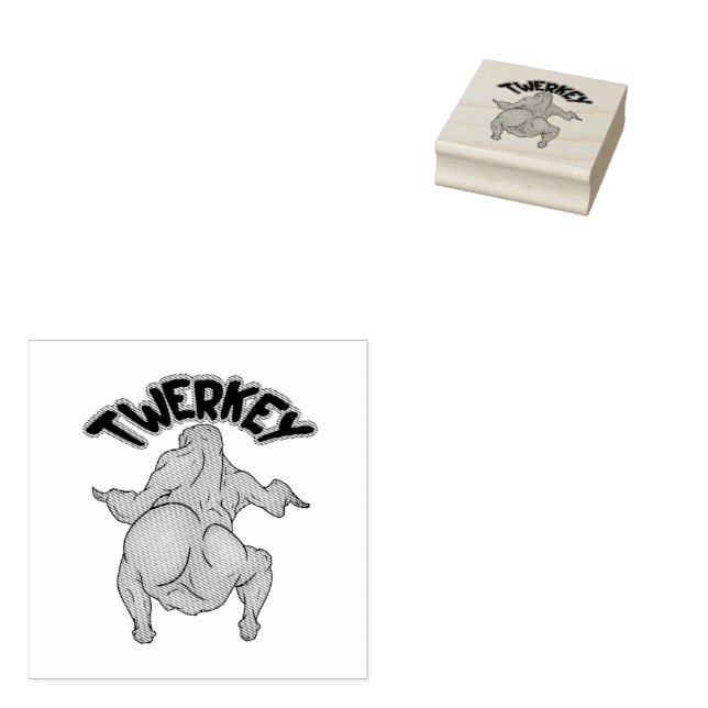 Erntedankfest-Twerkey-Holzstempel Gummistempel (Stempel)