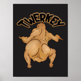 Erntedankfest-Twerkey-Plakat Poster