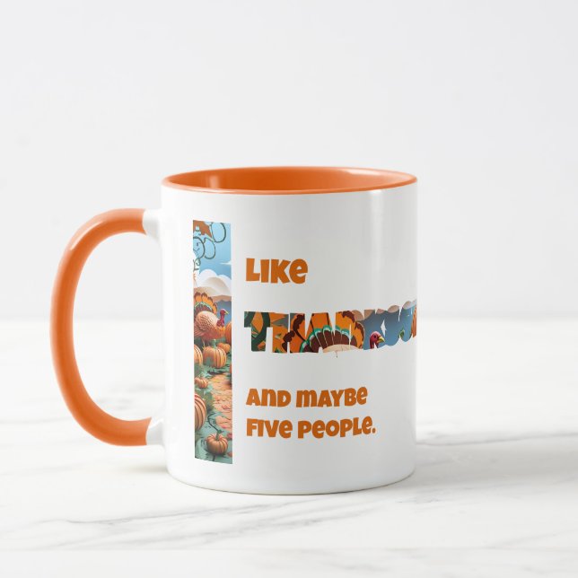 Erntedankfest und vielleicht fünf Leute Tasse (Links)