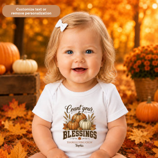 Erntedankfest Unisex - Zähle Deine Segnungen Baby Strampler