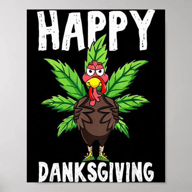 Erntedankfest Unkraut Frohes Danksgiving Truthahn  Poster (Vorne)