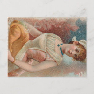 Erntedankfest, Vintage-Victorian-Ära-Druck 1890 Postkarte