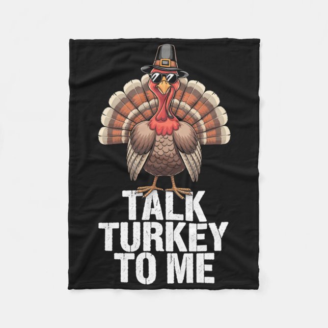 Erntedankfest-Wache und Ke Funny Turkey Day Fleecedecke (Vorderseite)