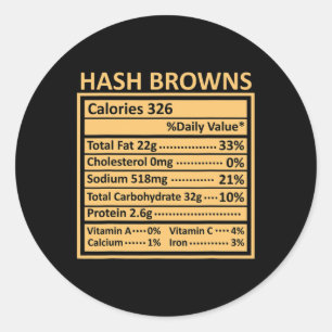 Erntedankfest Weihnachten Lustige Hash Browns Ernä Runder Aufkleber