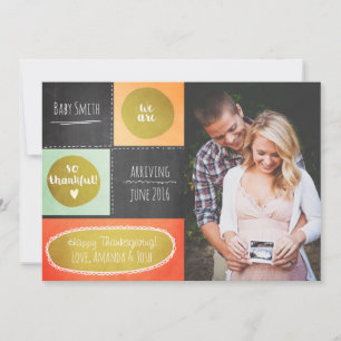 Erntedankschwangerschaftsmitteilung Fall-Kreide Ankündigung