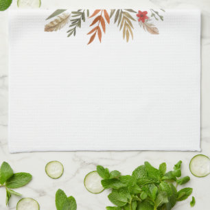 ERNTEDANKwatercolor-FALL-LAUB-KÜCHEN-TUCH Geschirrtuch