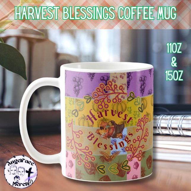 Ernteertrag Vintages Herbstobst Kaffeetasse (Enjoy your favorite beverage with this vintage Harvest Blessings coffee mug!)