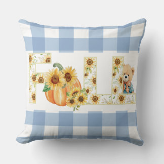 Erntefahrt - Teddy in Vintagen LKW-Reversible Kissen