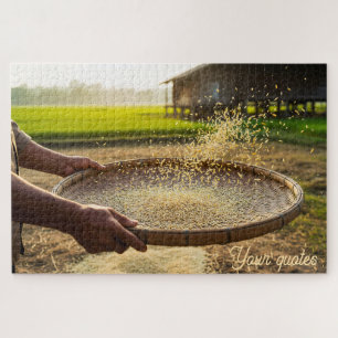 Erntegetreide, Reisfeld Puzzle