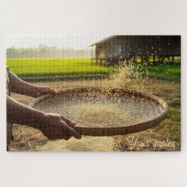 Erntegetreide, Reisfeld Puzzle (Horizontal)