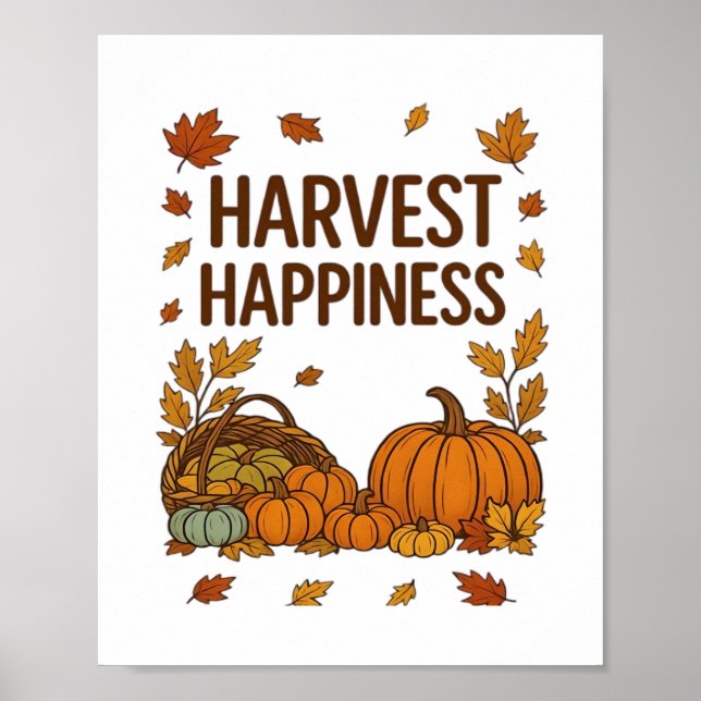 Ernteglücke - Herbstpumpen & Herbstlaube D Poster (Vorne)