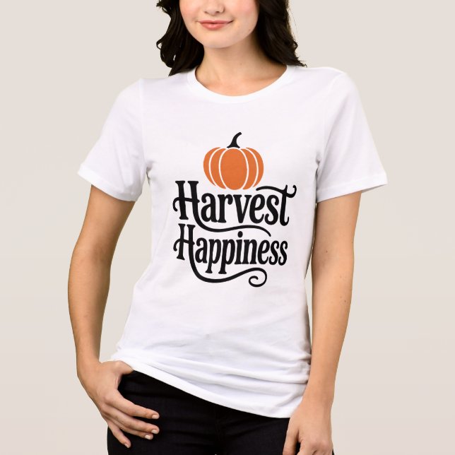 Ernteglücksfall Autumn Pumpkin Season Celebratio Tri-Blend Shirt (Vorderseite)