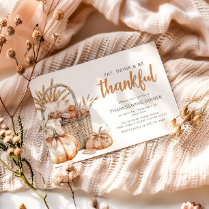 Erntekorb zum Herbst   Erntedankfest Einladung