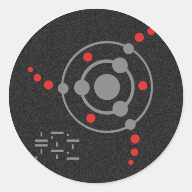 Erntekreis II | Schwarzer Spritzer Runder Aufkleber (Vorderseite)