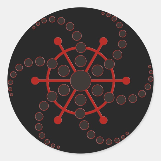 Erntekreis VII | schwarz Runder Aufkleber (Vorderseite)