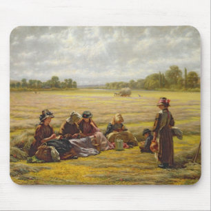 Erntemaschinen, die im Sun, Berkshire, 1865 Mousepad