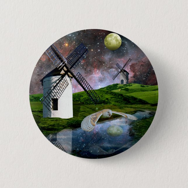 Erntemond. Button (Vorderseite)