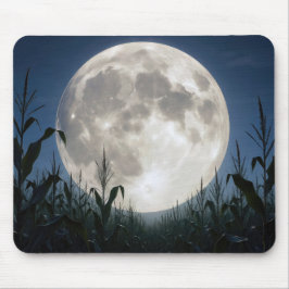 Erntemond steigt über Cornfield auf Mousepad