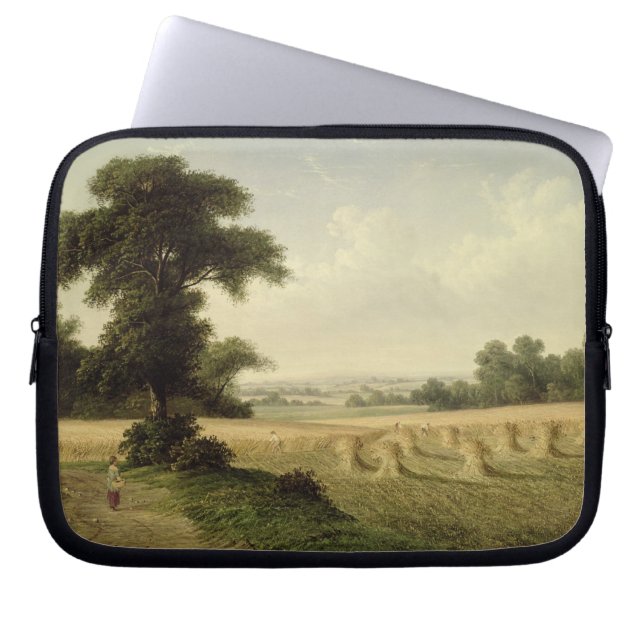 Ernten (Öl auf Leinwand) Laptopschutzhülle (Vorderseite)