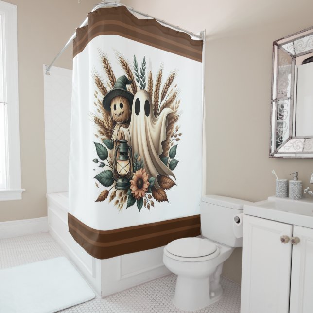 Ernteunternehmen - Laternenfeuer & Herbstgeist Duschvorhang (Beispiel)