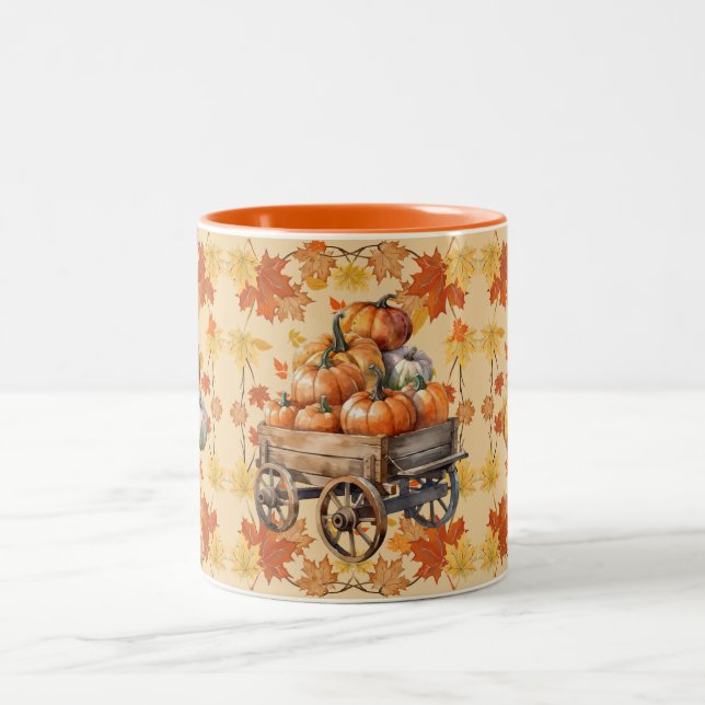 Erntewagen Zweifarbige Tasse (Mittel)