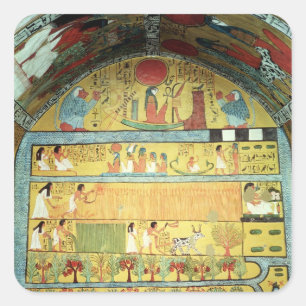 Erntezeit an der Ostmauer Quadratischer Aufkleber