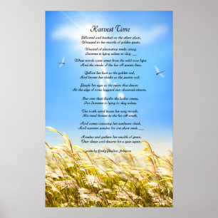 Erntezeit Gedicht Poster