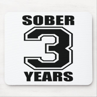 Ernüchtern Sie 3 Jahre Schwarz-auf Weiß Mousepad