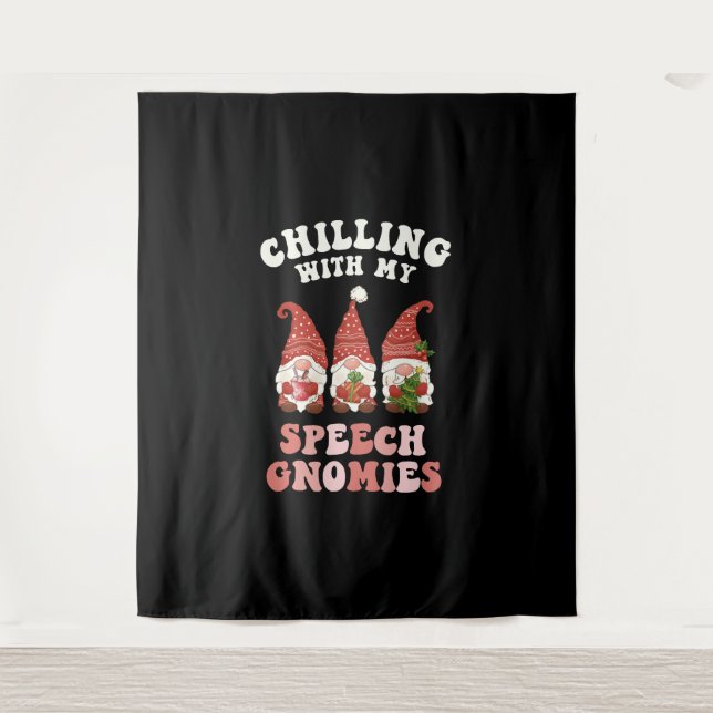 Ernüchterung mit meinen Speech Gnomies Xmas SLP Wandteppich (Vorderseite)