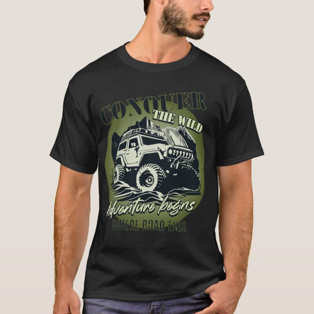 Erober das Wilde T-Shirt - grün (Vorderseite)