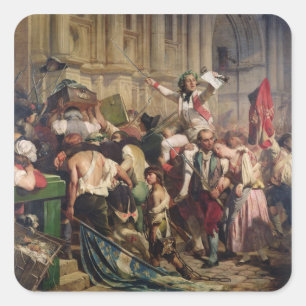 Eroberer der Bastille vor dem Hotelde Quadratischer Aufkleber