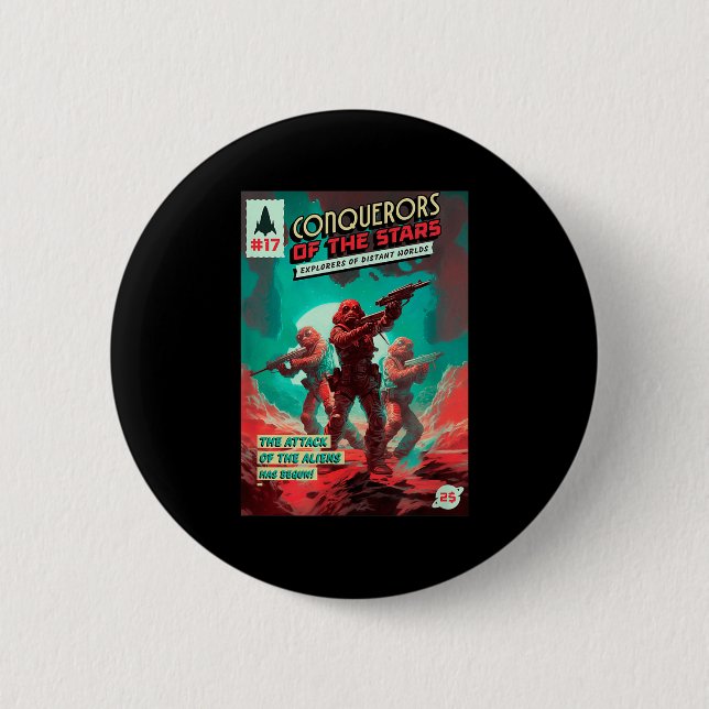 Eroberer der Sterne - Retro Comic Buchübersicht G Button (Vorderseite)