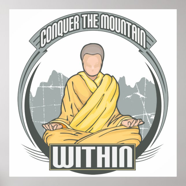 Erobern Sie den Berg im Inneren Poster (Vorne)