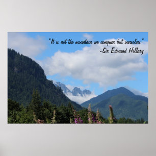 Erobern Sie den Berg Poster