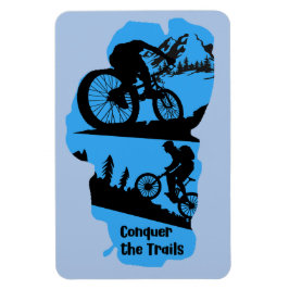 Erobern Sie den Pfad: Mountainbiker des Tahoe-Sees Magnet